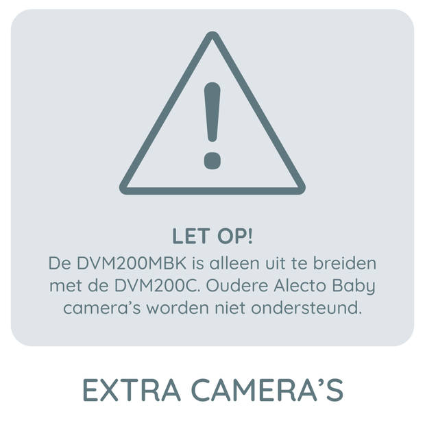 Babyfoon met camera en 4.3" kleurenscherm Alecto Zwart