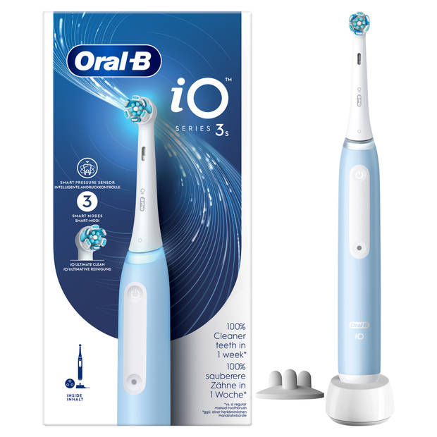 Oral-B elektrische tandenborstel iO3 ice blue - 3 poetsstanden