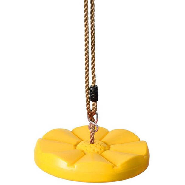 Schotelschommel voor kinderen max 75 kg belasting geel touwlengte 110 t/m 190cm