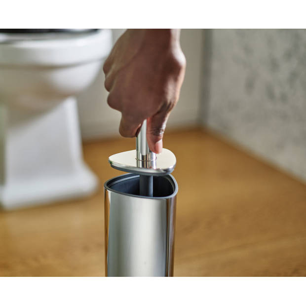 Joseph Joseph - Flex 360 Toiletborstel Luxe - Roestvast Staal - Zilver