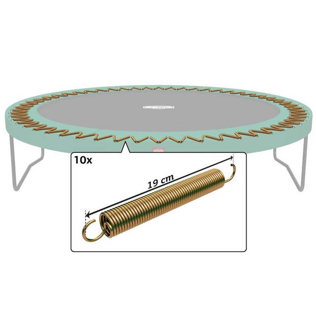 BERG Trampoline Veren - 19 cm - TwinSpring - Goldspring - 10 Stuks