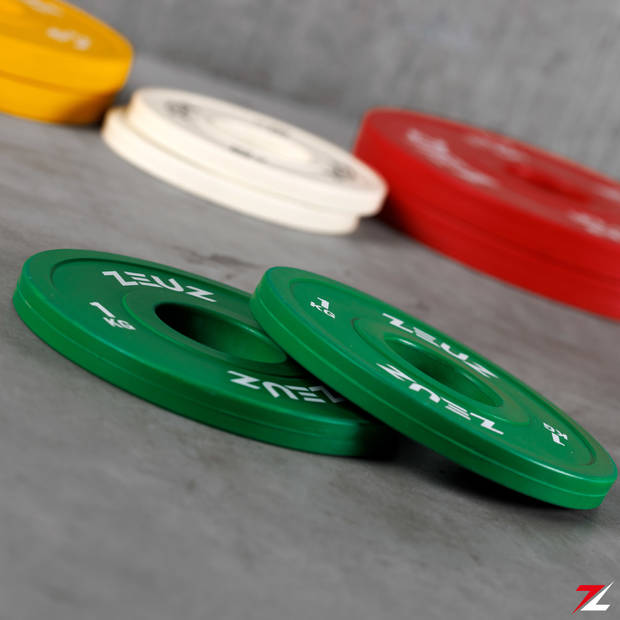 ZEUZ® Halterschijf 2 Stuks 1 KG – 2 KG Gewichten Set – voor 50 mm Halter – Crossfit & Fitness - Metaal & Rubber