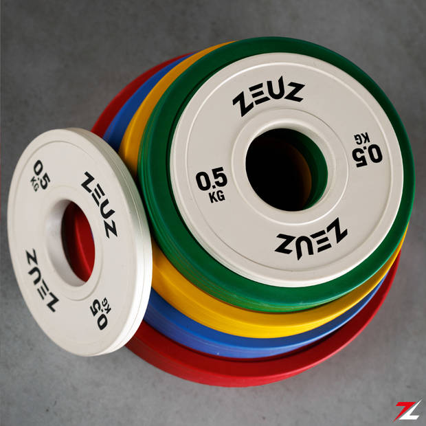 ZEUZ® Halterschijf 2 Stuks 1 KG – 2 KG Gewichten Set – voor 50 mm Halter – Crossfit & Fitness - Metaal & Rubber