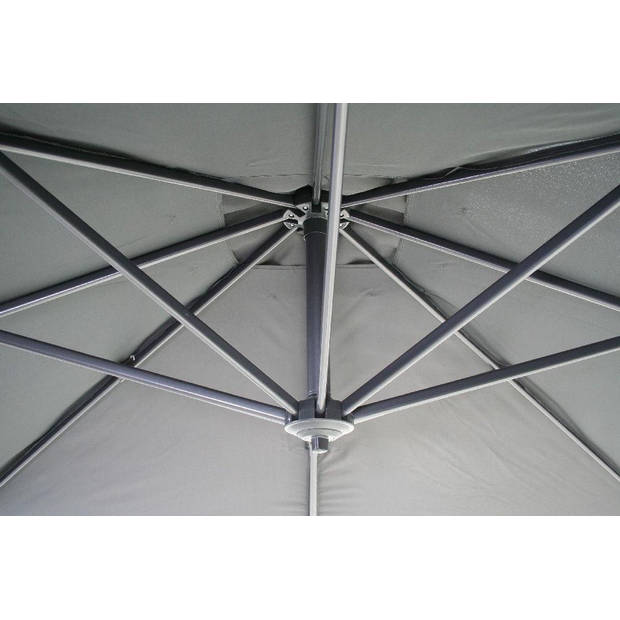 SenS-Line Honolulu zweefparasol vierkant - 250x250 cm - Antraciet