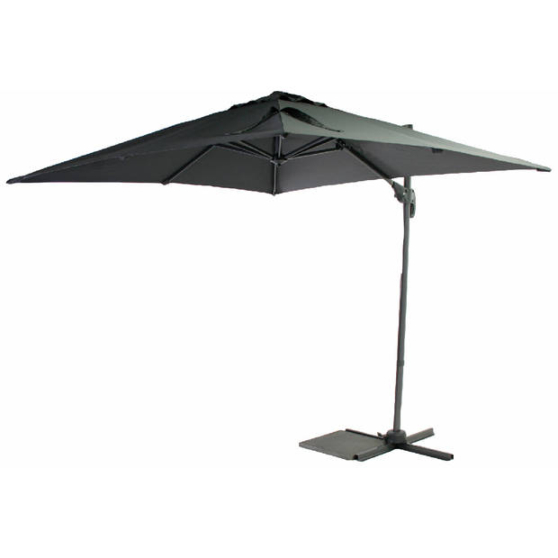 SenS-Line Honolulu zweefparasol vierkant - 250x250 cm - Antraciet