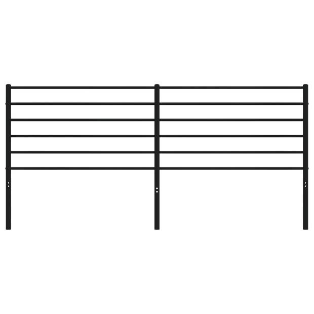 vidaXL Hoofdbord metaal zwart 200 cm