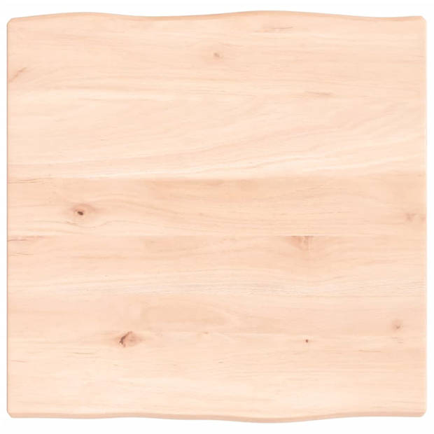 vidaXL Tafelblad natuurlijke rand 40x40x2 cm massief eikenhout