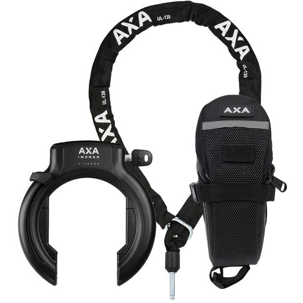 Axa Set Ringslot Imenso XL +insteekketting ULC 130 Bag zwart