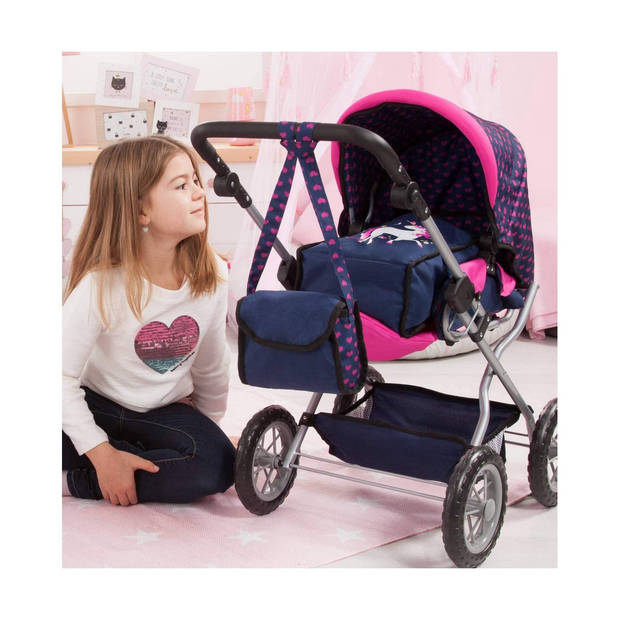 Poppenwagen Reig Big Combi Blauw Roze