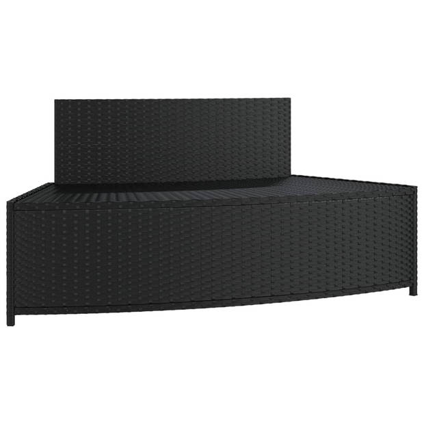 vidaXL Spa-bankjes met kussens 2 st poly rattan zwart