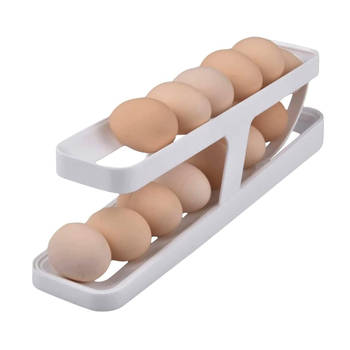 Eierhouder voor 12-14 Eieren Wit Kunststof Eierdoos
