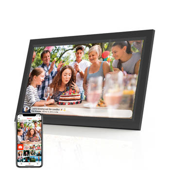 Denver Digitale Fotolijst 15.6 inch - XL - Full HD - App - Fotokader - IPS Touchscreen - 16GB - PFF1503B