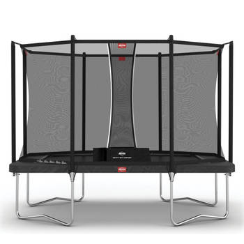 BERG Trampoline Ultim Favorit met Veiligheidsnet - Safetynet Comfort - 330 x 220 cm - Grijs