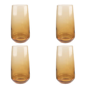 HAES DECO - Waterglas, Drinkglas set van 4 glazen - inhoud glas 430 ml / Ø 6x14 cm