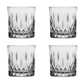 HAES DECO - Waterglas, Drinkglas set van 4 glazen - inhoud glas 280 ml / Ø 8x9 cm