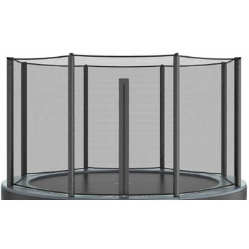 Akrobat Trampoline Veiligheidsnet - Geschikt voor Primus en Orbit - 365 cm - Rond - Set Volledig - Zwart