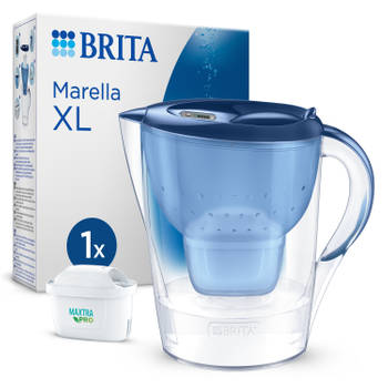 BRITA Waterfilterkan Marella XL 3,5L Blauw incl. 1 MAXTRA PRO Waterfilter (SIOC - Duurzaam verpakt)