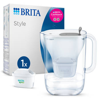 BRITA Waterfilterkan Style Cool 2,4L Grijs incl. 1 MAXTRA PRO Waterfilter