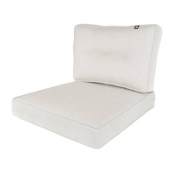 Kopu® Melan Hoogwaardige Loungekussen-set Zit en Rug 60 cm Creme