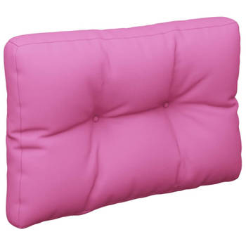 vidaXL Palletkussens 60x40x12 cm stof roze