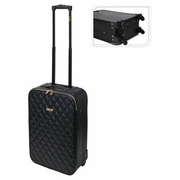 ProWorld Koffer met gestikt ontwerp 28 L zwart
