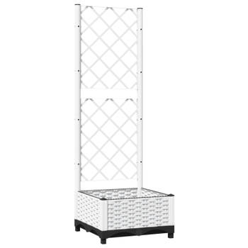 vidaXL Plantenbak met latwerk 40x40x121,5 cm polypropeen