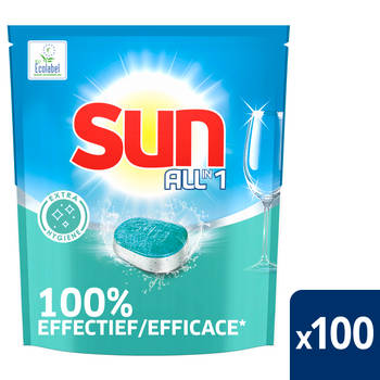 Sun All-in One- Extra Hygiene Vaatwastabletten met een verbeterde formule- 100% Effectief - 100 tabletten