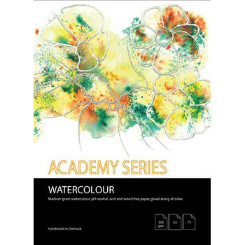 Academy Series - Aquarelpapier A5 - 300g/m2 -15 vellen - Wit