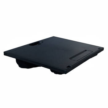 Laptopkussen kunststof / badstof - verstelbaar - zwart