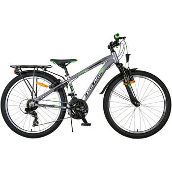 Volare Jongensfiets Cross 24 Inch 31,75 cm Jongens 18V V-Brakes Grijs/Zwart