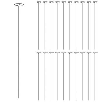 vidaXL Plantenstaken 20 st 61 cm staal donkergroen