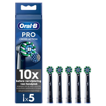Oral-B opzetborstels CrossAction zwart - 5 stuks