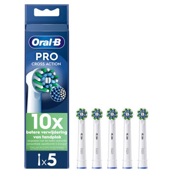 Oral-B opzetborstels CrossAction wit - 5 stuks