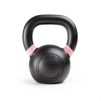 ZEUZ® Kettlebell 8 KG – Fitness, Crossfit Sport Set – Gewichten - Conditie & Krachttraining – Gietijzer – Roze