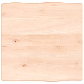 vidaXL Tafelblad natuurlijke rand 40x40x2 cm massief eikenhout