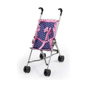 Poppenwagen Reig Paraplu Blauw Roze Schoonheidsvlekjes