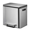 EKO - EcoCasa Recycler pedaalemmer 12+12 ltr, EKO - Stainless steel - mat RVS