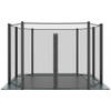 Veiligheidsnet Trampoline Akrobat - Geschikt voor Primus en Orbit - 335 x 244 cm - Rechthoek - Set Volledig - Zwart