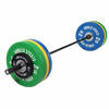 Gorilla Sports Olympische Halterset 140 kg - Gewichten met halterstang - Incl veersluitingen