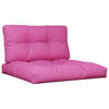 vidaXL Palletkussens 2 st stof roze