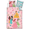 Disney Princess Dekbedovertrek, Princess Party - Eenpersoons - 140 x 200 + 65 x 65 cm - Katoen