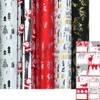 CHAMONIX - Metallic kerstpapier assortiment cadeaupapier inpakpapier - 150 x 70 cm - 5 rollen - inclusief labels