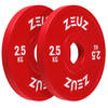 ZEUZ® Halterschijf 2 Stuks 2,5 KG – 5 KG Gewichten Set – voor 50 mm Halter – Crossfit & Fitness – Metaal & Rubber