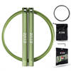 ZEUZ® Professioneel Crossfit & Fitness Springtouw – Verstelbaar – Speed Rope – Volwassenen – Groen