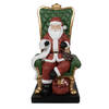 Clayre & Eef Beeld Kerstman 50x50x106 cm Rood Polyresin Kerstdecoratie Rood Kerstdecoratie