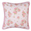 Clayre & Eef Kussenhoes Stoelkussen 40x40 cm Roze Katoen Rozen Roze