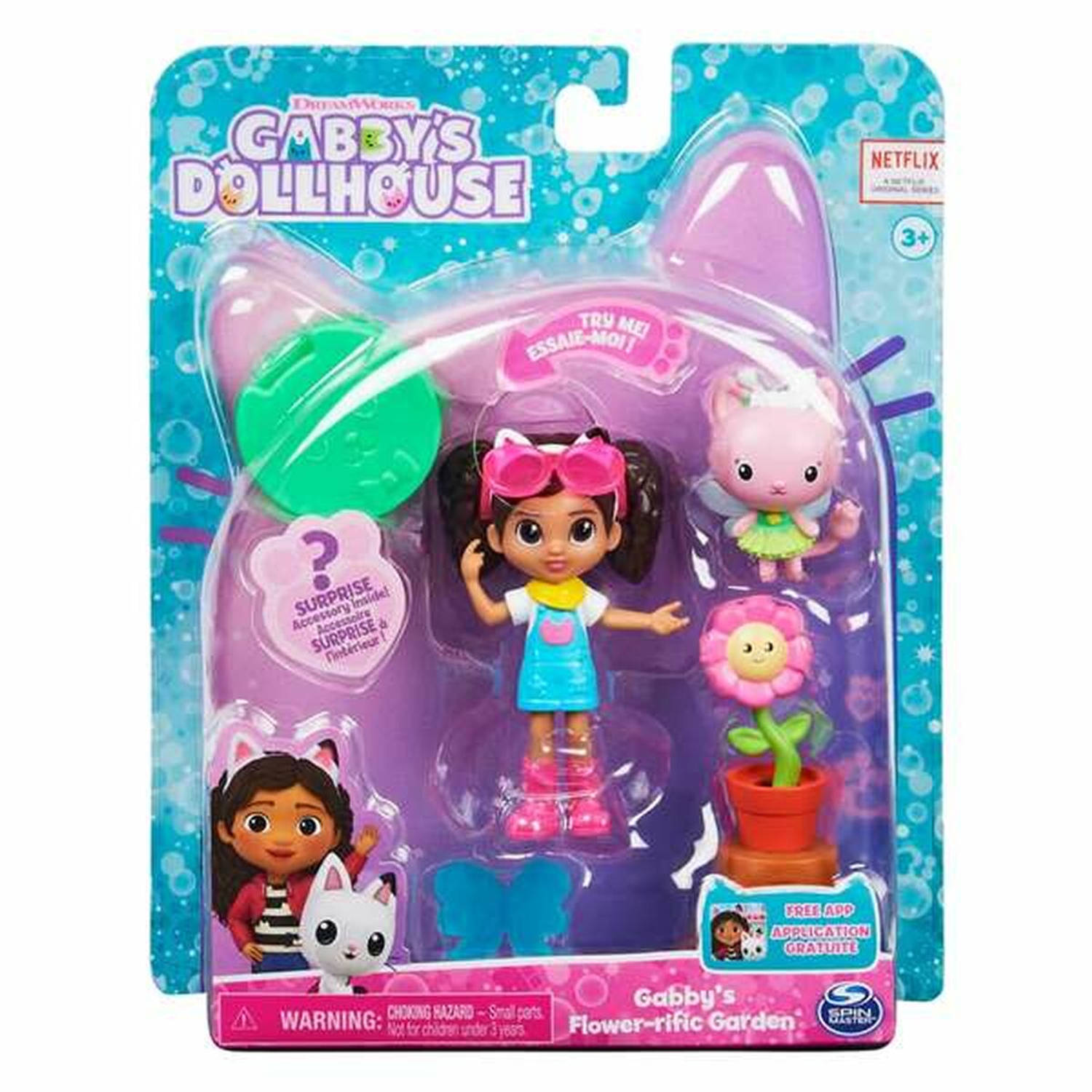 Gabby's Dollhouse Cattivity Pack Flower Garden - Minipop - Speelset - Gabby's Poppenhuis - Bloementuin speelfigurenset