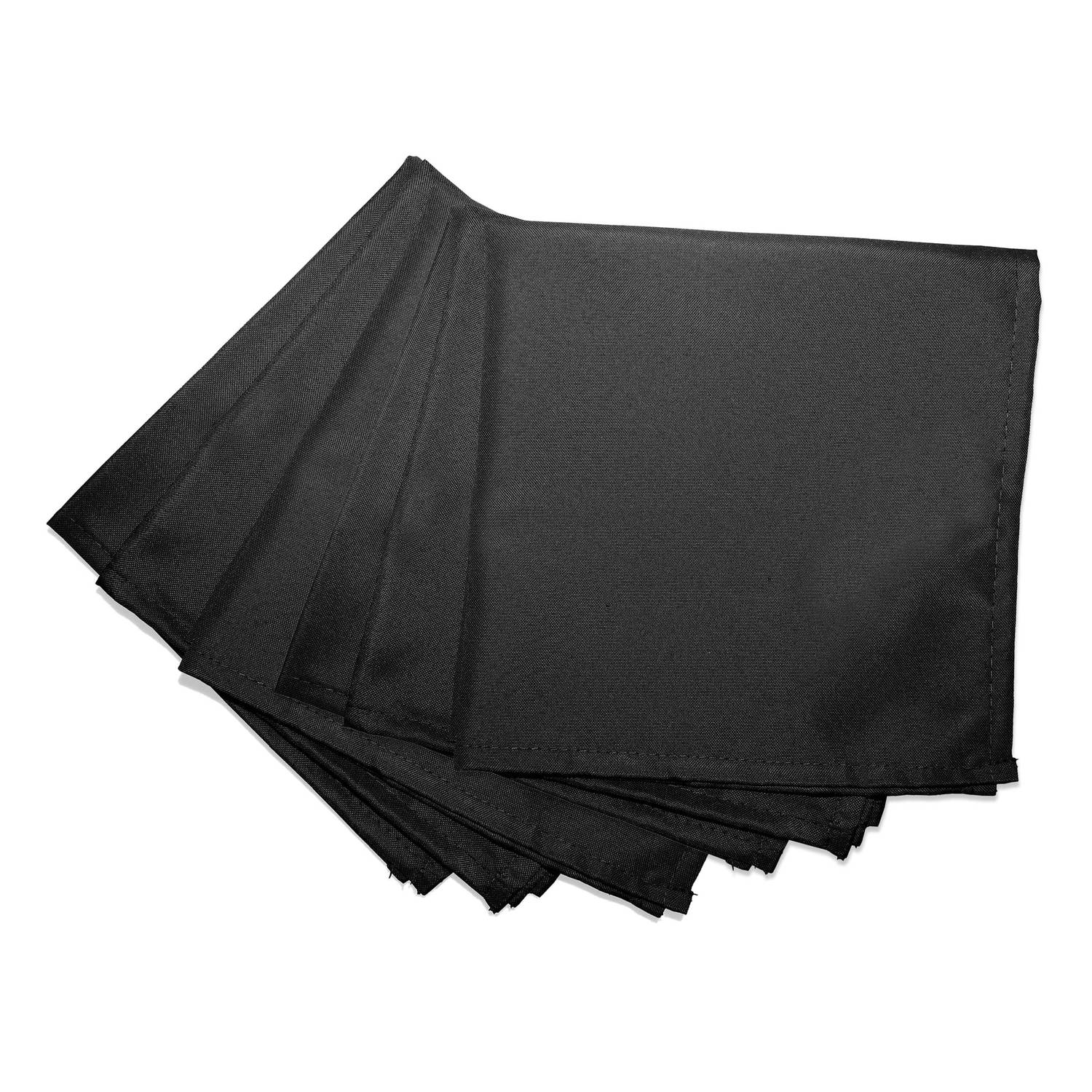 Wicotex-Servetten polyester 40x40cm zwart 6 stuks