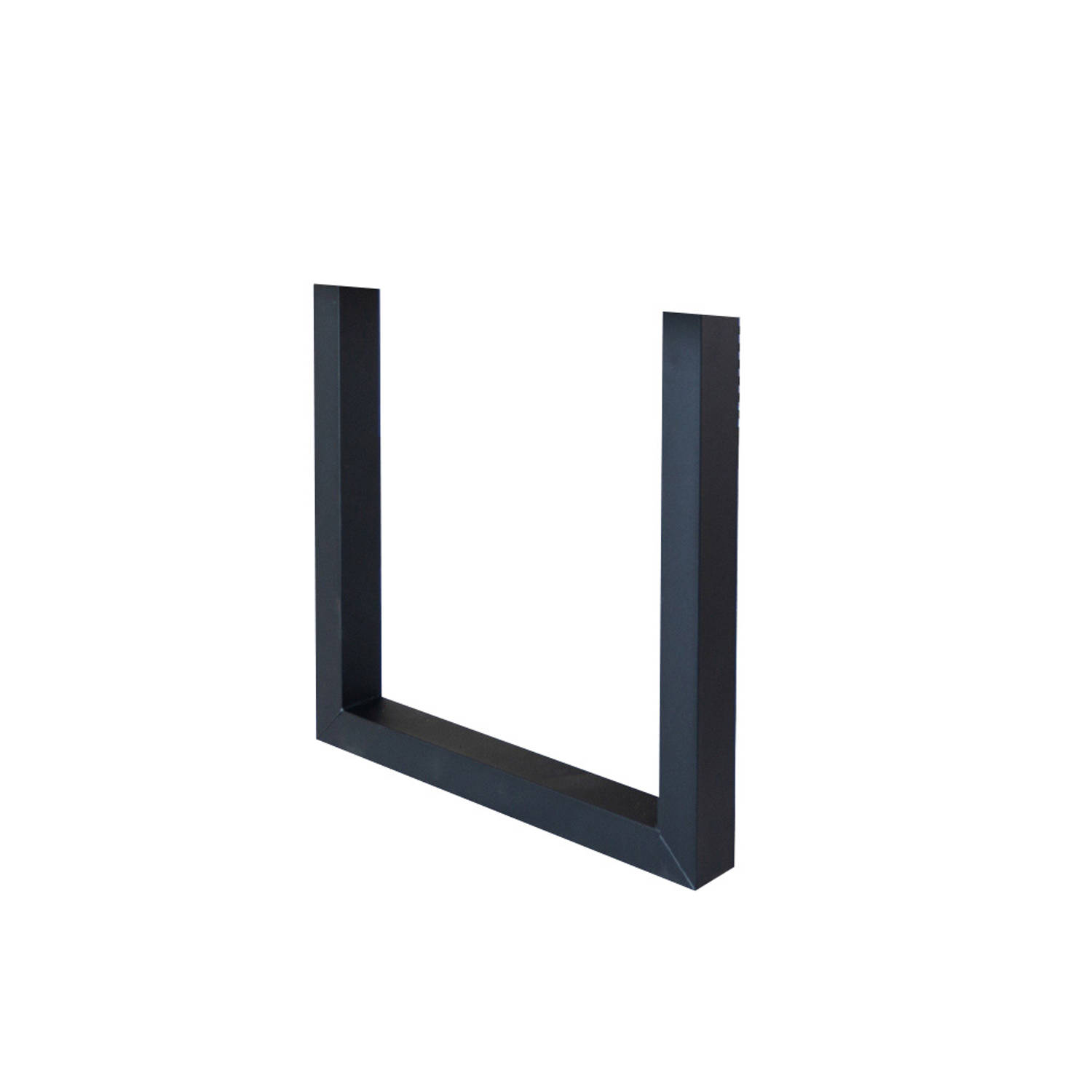 Set van 2 metalen tafelpoten U-frame zwart