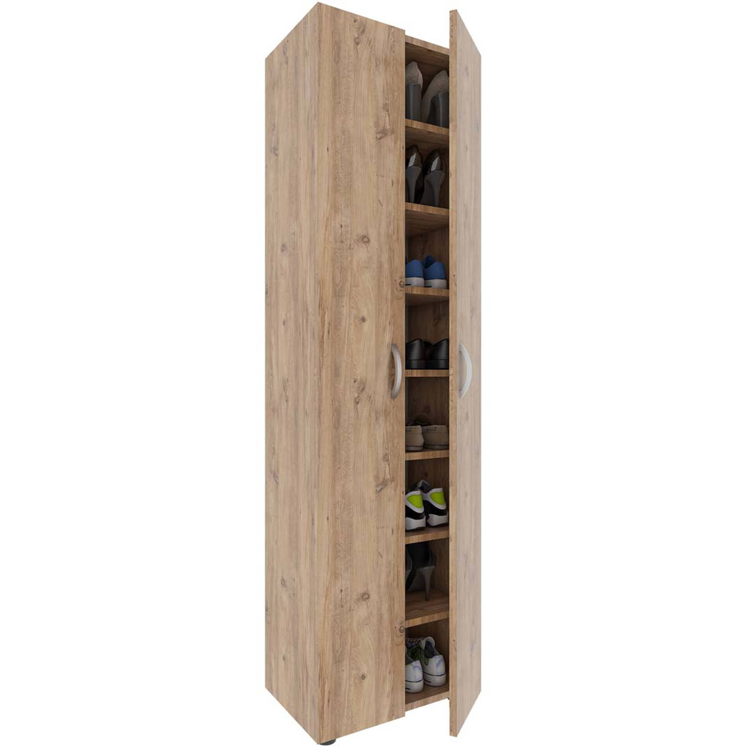 VCM XXL Houten Groot Schoenenkast Schoenenkast Schoenrek Laarzen Groot Ulas 8 Compartimenten XXL Houten Groot Schoenenkast Schoenenkast Schoenrek Laarzen Groot Ulas 8 Compartimente